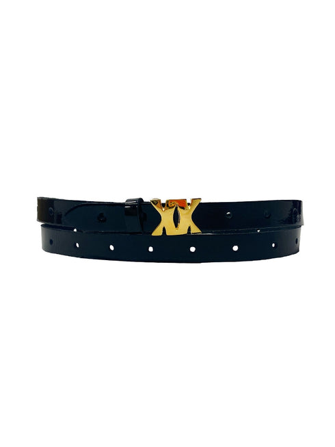 Leather Belt Shine Gold PBK Laque